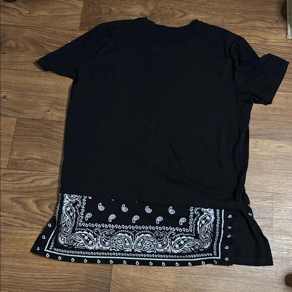 The Narrows Black Short Sleeve Bandana Hen Shirt Mini Dress Baddie Brat Biker - Picture 6 of 7